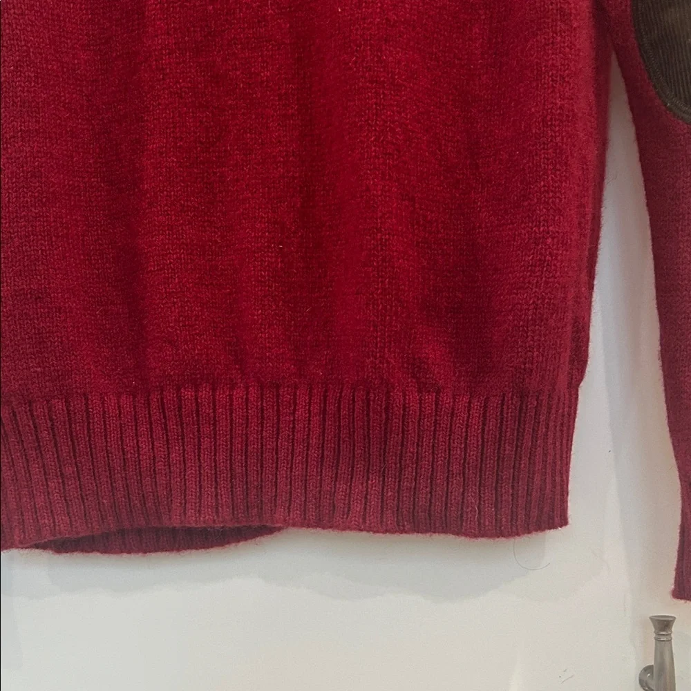 LL BEAN - Men's Burgundy 1/4 Zip Sweater